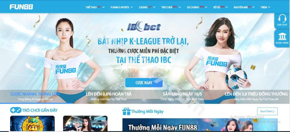 Fun88 là nhà cái uy tín thu hút được đông đảo người chơi tại Việt Nam