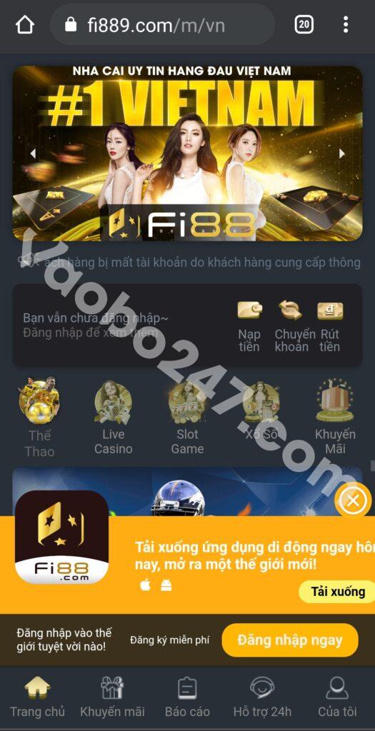 Hướng dẫn tải app Fi88 về điện thoại chạy hệ điều hành Android và iOS