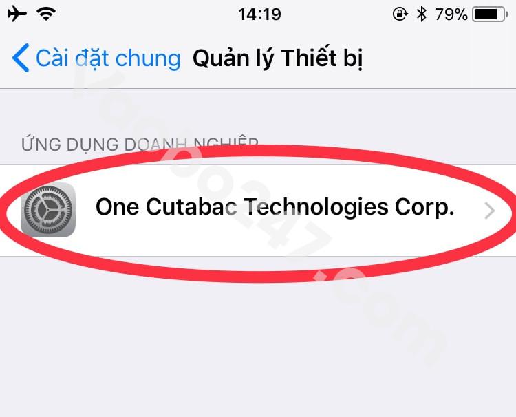 Bấm chọn One Cutabac Technologies Corp